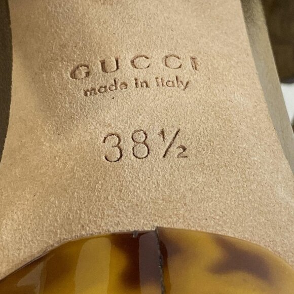 GUCCI GOLD HEELS SIZE 38 1/2 - Picture 3 of 7